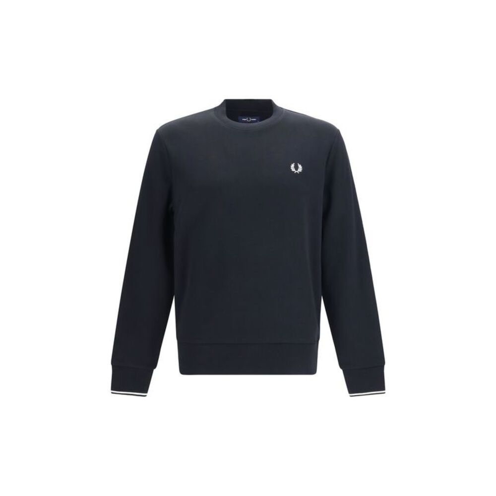 Fred Perry Black Cotton Men's Sweatshirt